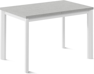 Обеденный раздвижной стол Нагано-3L (ноги металлические белые, светлый цемент) во Владимире