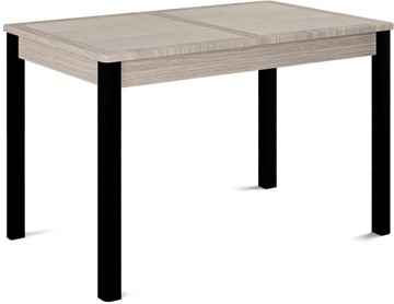 Кухонный стол раздвижной Ницца-2 ПЛ (ноги черные, плитка бежевая/лофт) в Коврове
