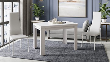 Кухонный стол раздвижной Норман тип 1, цвет Белый/Стекло белый глянец в Коврове - предосмотр 3