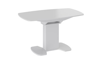 Кухонный стол раскладной Портофино (СМ(ТД)-105.02.11(1)), цвет Белый глянец/Стекло белое в Коврове