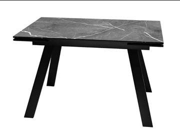Раздвижной стол SKL 140, керамика черный мрамор/подстолье черное/ножки черные во Владимире - предосмотр