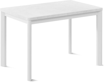 Кухонный стол раскладной Токио-2L (ноги металлические белые, белый цемент) в Коврове