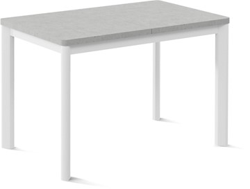 Кухонный стол раскладной Токио-3L (ноги металлические белые, светлый цемент) во Владимире