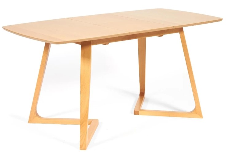 Кухонный стол раздвижной VAKU (Ваку) бук/мдф 80x120+40x75, Натуральный бук арт.13987 в Коврове - изображение 2
