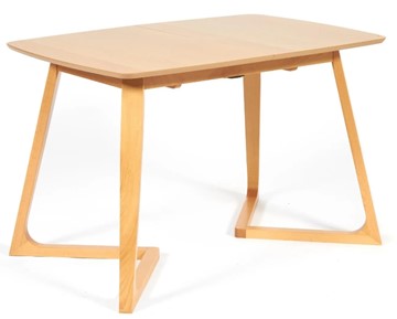 Кухонный стол раздвижной VAKU (Ваку) бук/мдф 80x120+40x75, Натуральный бук арт.13987 в Коврове - предосмотр