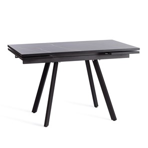 Раздвижной стол VIGO ЛДСП/HPL/металл,120x80x30х30х75 см, Мрамор чёрный/чёрный арт.19730 во Владимире