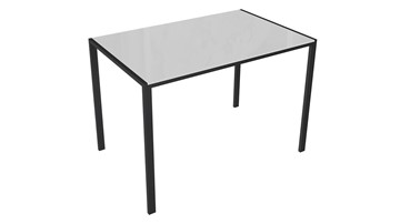 Кухонный стол Торрес тип 1 (Черный муар/Белый глянец) в Коврове