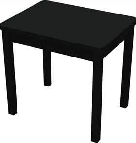 Кухонный раскладной стол Бари дерево №8 (стекло черное/черный) в Коврове - предосмотр