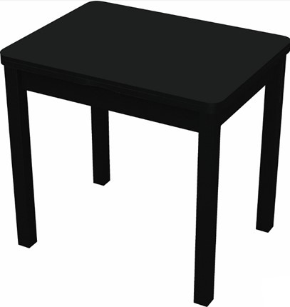 Кухонный раскладной стол Бари дерево №8 (стекло черное/черный) в Коврове - изображение
