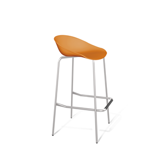 Барный стул SHT-ST19/S29 (оранжевый/хром лак) во Владимире