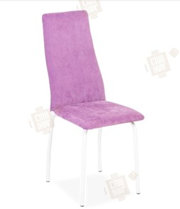 Обеденный стул Волна, каркас металл белый, инфинити фиолетовый во Владимире