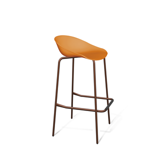 Барный стул SHT-ST19/S29 (оранжевый/медный металлик) во Владимире