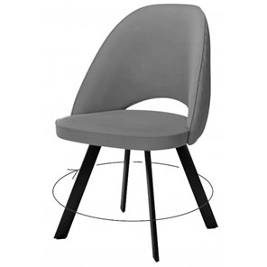Обеденный стул 228 Поворотный, Микровелюр серый / опоры черные в Коврове