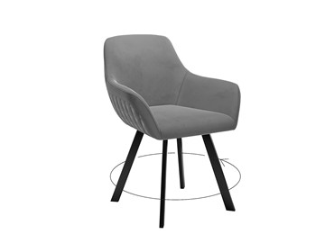 Обеденный стул 248 Поворотный, Микровелюр Z28 Темно-серый/черный в Коврове