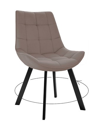 Мягкий стул 263 Поворотный, Микровелюр B5 Latte / опоры черные в Коврове - изображение
