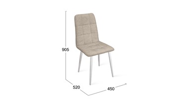 Обеденный стул Аспен К1С (Белый матовый/Микровелюр Duna Brilliant) в Коврове - предосмотр 5