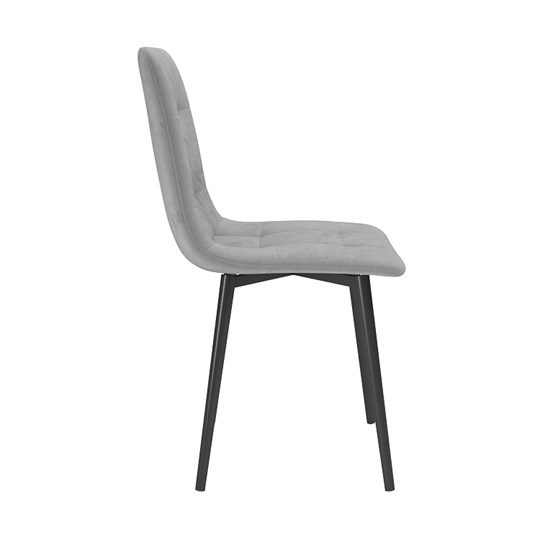Кухонный стул Белла, велюр тенерифе грей/Цвет металл черный в Коврове - изображение 2