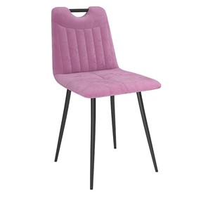 Кухонный стул Брандо, велюр тенерифе розовый/Цвет металл черный во Владимире