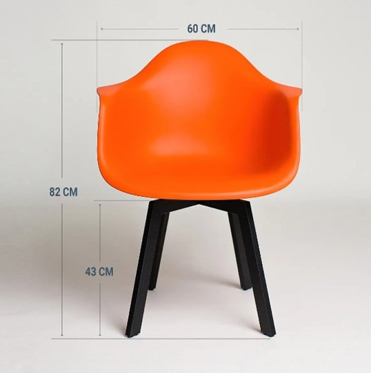 Обеденный стул DSL 330 Grand Black (Оранжевый) во Владимире - изображение 1