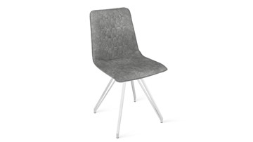 Обеденный стул Хьюго К4 (Белый матовый/Микровелюр Wellmart Silver) в Коврове