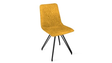 Обеденный стул Хьюго К4 (Черный муар/Микровелюр Wellmart Yellow) во Владимире