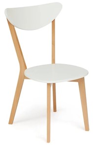 Обеденный стул MAXI (Макси), бук/МДФ 86x48,5x54,5 Белый/Натуральный Бук арт.19584 во Владимире