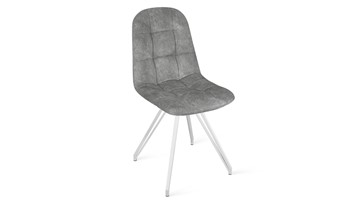 Обеденный стул Райс К4 (Белый матовый/Микровелюр Wellmart Silver) в Коврове