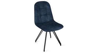 Обеденный стул Райс К4 (Черный муар/Микровелюр Wellmart Blue) во Владимире