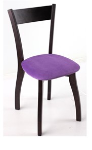 Кухонный стул Лугано каркас массив венге, велюр -  инфинити фиолетовый во Владимире