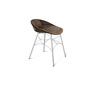 Обеденный стул SHT-ST19-SF1 / SHT-S107 (кофейный трюфель/хром лак) в Коврове - предосмотр