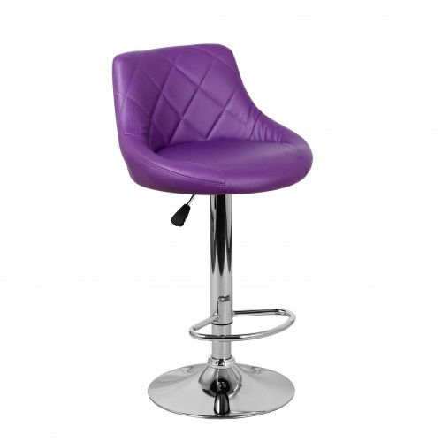 Барный стул Комфорт с мягкой спинкой WX-2396 экокожа фиолетовый во Владимире - изображение 1