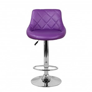 Барный стул Комфорт с мягкой спинкой WX-2396 экокожа фиолетовый во Владимире - предосмотр