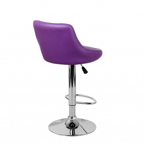 Барный стул Комфорт с мягкой спинкой WX-2396 экокожа фиолетовый во Владимире - изображение 4