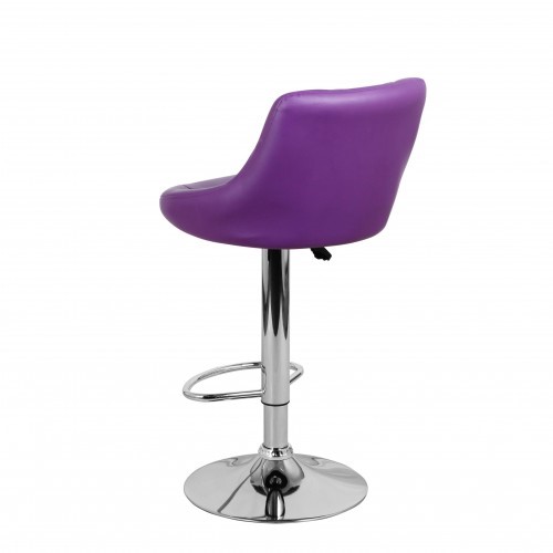 Барный стул Комфорт с мягкой спинкой WX-2396 экокожа фиолетовый во Владимире - изображение 6