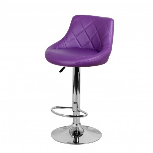 Барный стул Комфорт с мягкой спинкой WX-2396 экокожа фиолетовый во Владимире - изображение 8