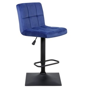 Барный стул Курт с мягкой спинкой WX-2320 велюр синий во Владимире