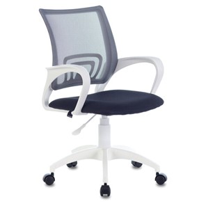 Офисное кресло Brabix Fly MG-396W (с подлокотниками, пластик белый, сетка, темно-серое) 532400 во Владимире