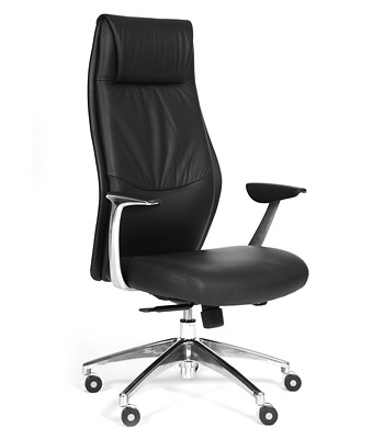 Кресло офисное CHAIRMAN Vista Экокожа премиум черная во Владимире - изображение