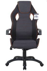 Кресло компьютерное Brabix Techno Pro GM-003 (ткань, черное/серое, вставки оранжевые) в Коврове - предосмотр