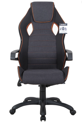 Кресло компьютерное Brabix Techno Pro GM-003 (ткань, черное/серое, вставки оранжевые) в Коврове - изображение