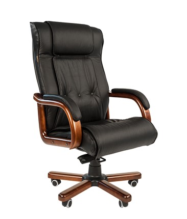 Кресло CHAIRMAN 653 кожа черная в Коврове - изображение