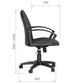 Офисное кресло CHAIRMAN 681 Ткань C-3 черное во Владимире - предосмотр 2