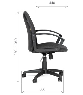 Офисное кресло CHAIRMAN 681 Ткань C-3 черное во Владимире - изображение 2