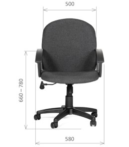 Офисное кресло CHAIRMAN 681 Ткань C-3 черное во Владимире - предосмотр 1