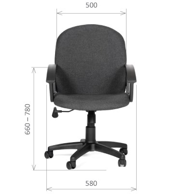Офисное кресло CHAIRMAN 681 Ткань C-3 черное во Владимире - изображение 1