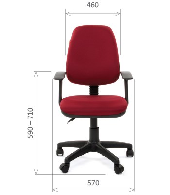Компьютерное кресло CHAIRMAN 661 Ткань стандарт 15-11 красная во Владимире - изображение 1