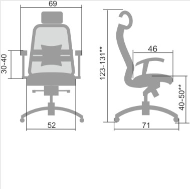 Компьютерное кресло Samurai S-3.04, серый во Владимире - изображение 4