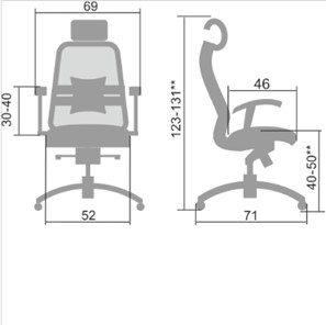 Офисное кресло Samurai S-3.04, синий во Владимире - предосмотр 4