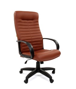 Кресло компьютерное CHAIRMAN 480 LT, экокожа, цвет коричневый во Владимире