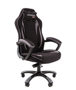 Кресло игровое CHAIRMAN GAME 28 Полиэстер комбинированная ткань серый/черный в Коврове